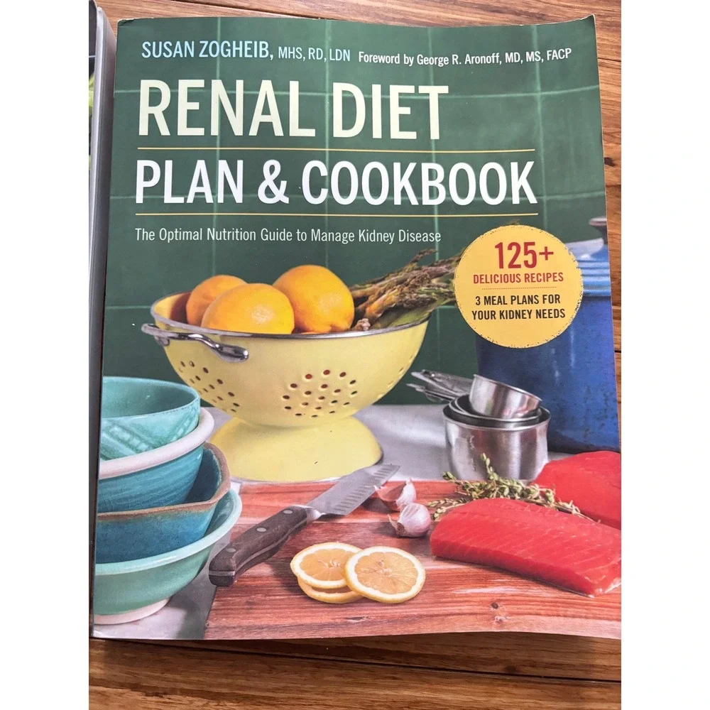 Renal Diet Cookbook & Plan Susan Zogheib 2 Book‎ Set Kidney Health Low Sodium